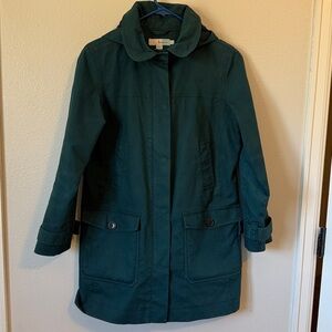 Boden Dark Teal Green Hooded Jacket Medium 8 Petite UK 12P